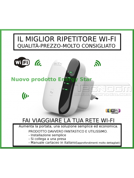 REPEATER WIFI SEGNALE BOOSTER EXTENDER RIPETITORE RETE LAN ETHERNET ACCESS POINT