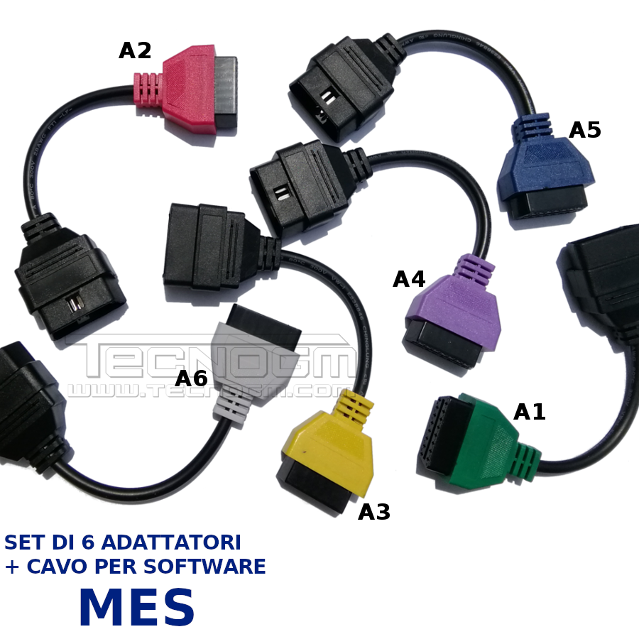 kit 3 adattatori per di Fiat alfa lancia per interfaccia OBD per elm 327 scan 