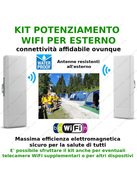 kit 2 Antenne WiFi esterno alta potenza ripetitore amplificatore wireless lunga copertura