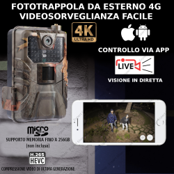 TELECAMERA 4G A INFRAROSSI AUTONOMA E AUTOMATICA DI SORVEGLIANZA