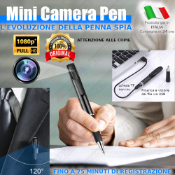 SPY PEN PENNA SPIA TELECAMERA SPIA VIDEOCAMERA NASCOSTA MICROCAMERA