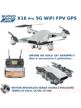 DRONE no patente 4K JJRC X16 5GHz GPS FLUSSO OTTICO CAMERA 4K HD FPV BRUSHLESS