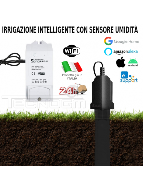 SONOFF irrigazione automatica sensore umidità vaso