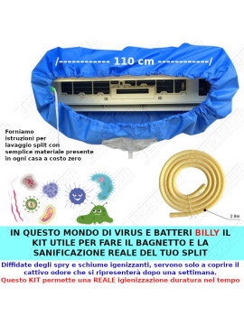 Condizionatore max 90 cm kit Pulizia virus batteri igienizzazione SPLIT lavaggio
