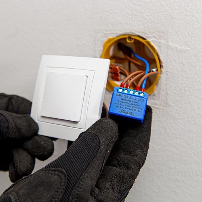 Shelly 1 Mini Gen4 – Interruttore Relè WiFi Intelligente, 1 Canale 8A, Matter, Per Luci E Elettrodomestici