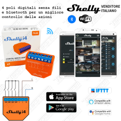SHELLY PLUS I4 WiFi domotica lettore di 4 ingressi