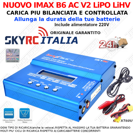 SkyRC iMAX B6AC V2 12-220V 50W 1-6S Carica batterie