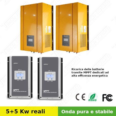 Inverter e regolatori di carica per impianto fotovoltaico offgrid