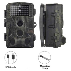 FOTOTRAPPOLA CAMERA VIDEO caccia FOTO CASA HD SPIA LED IR