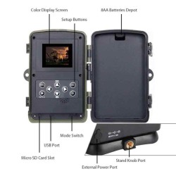 FOTOTRAPPOLA CAMERA VIDEO caccia FOTO CASA HD SPIA LED IR
