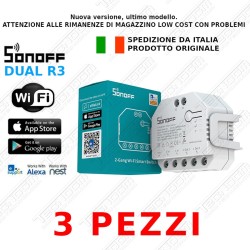 Pacchetto 3 pz DUAL R3 WiFi WATT CONSUMI tapparelle tende