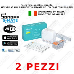 2 SONOFF S-MATE EXTREME WIFI CONTROLLO APP SMART SWITCH INTERRUTTORE