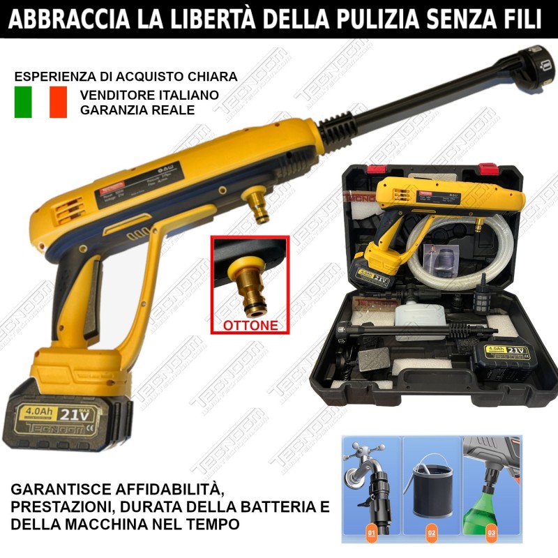 Idropulitrice portatile a batteria ALTA POTENZA qualità indiscutibile Idropulitrice portatile a batteria ALTA POTENZA qualità indiscutibile