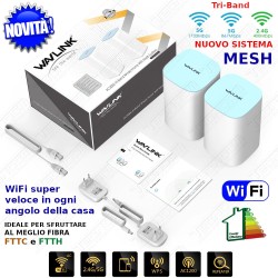 AMPLIFICATORE SEGNALE WIFI 5 GHZ AC1200 SUPER RIPETITORE FIBRA ROUTER