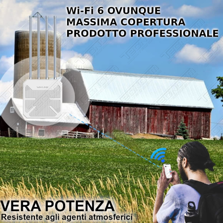 Antenna amplificatore da esterno impermeabile potente e veloce dual ba