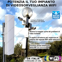 Antenna WiFi esterno per telecamere IP videosorveglianza